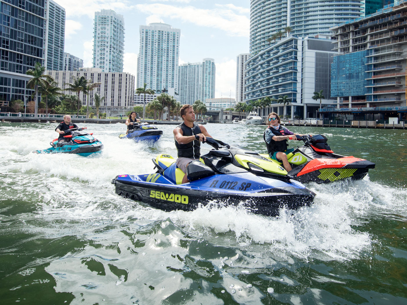 Aventure Sea‑Doo en wakeskate à Miami